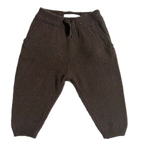 ZARA BROWN COZY KNIT UNISEX JOGGERS WITH POCKETS SIZE 1.5 YEARS